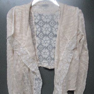 Lucky Brand Ivory Cropped Sweater Sz. L